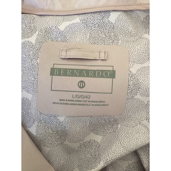 Bernardo belted wrap hooded trench coat rain jacket Large purple - Picture 7 of 7